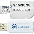 Samsung Evo Plus 512GB Micro SDXC Memory Card Class 10 A2 UHS-I U3 Works with Android Phones - Galaxy A51, A50, A40, A30 (MB-MC512KA) Bundle with (1) Everything But Stromboli MicroSD & SD Card Reader