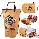 Wisreach BBQ Blanket for Resting Meat, Insulated Brisket Resting Bag for Smoking & Grilling, Reusable 21" Meat Resting Blanket for Large Brisket & Turkey, BBQ Accessories & Gifts for Men Dad