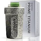 KOYASU Prime 12oz EDC Pure Titanium Tumbler, Leak-Proof & Insulated - Frost - Uncoated Coffee Travel Mug for Hot Cold Drinks, Lightweight & Durable for Outdoor, Camping, Commute, Fits Car Cup Holders