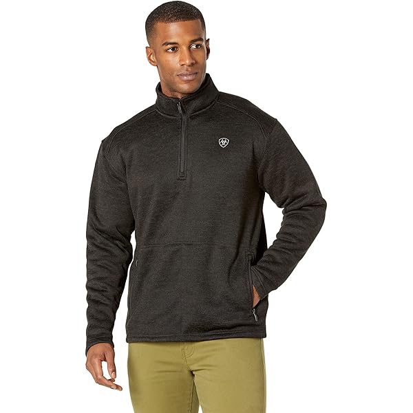 Amazon.com: ARIAT Men's Caldwell Logo 1/4 Zip Sweater : Clothing