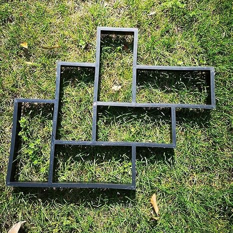 Rlf Lf 10 Pcs Diy Lawn Path Stepping Stone Maker Mold Pavement