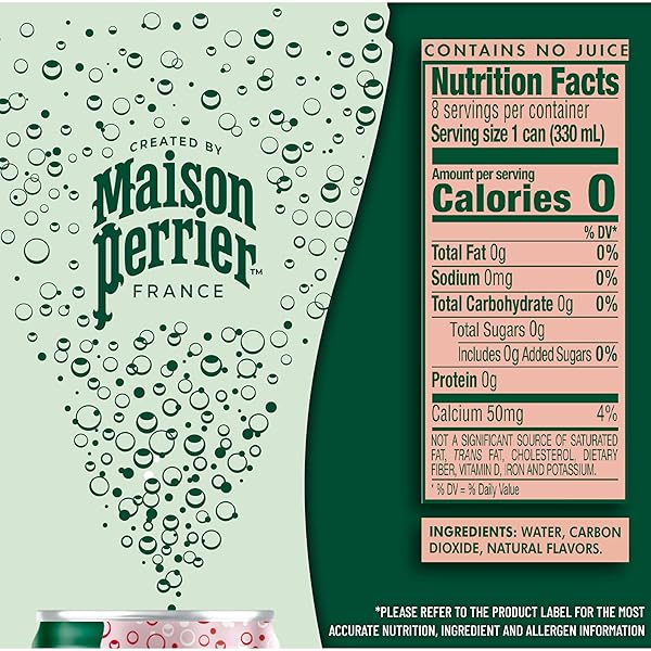 MAISON PERRIER FOREVER STRAWBERRY FLAVORED SPARKLING WATER, 11.15 FL OZ CANS, 8 COUNT 89.2 FL OZ