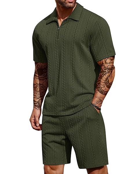 COOFANDY MENS SHORT SETS 2 PIECE OUTFITS FASHION...