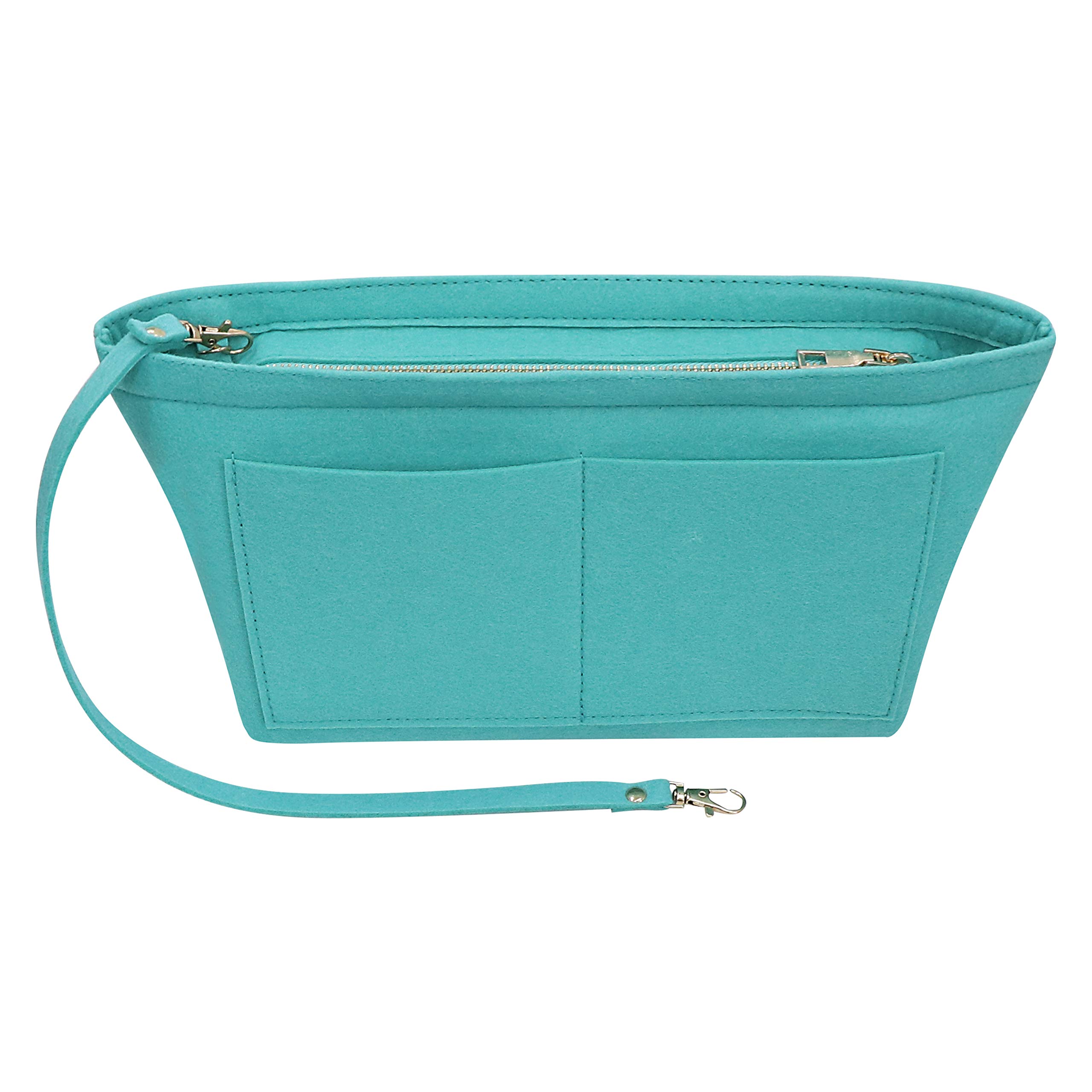 Soyizom Felt Handbag Organiser Purse Organiser Felt Insert Bag Organisers Multi Pockets Tote Bag in Bag for Women,Green-XL