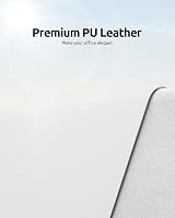 YSAGi Leather Desk Mat Large 60x35 cm White Non-Slip Waterproof view 2