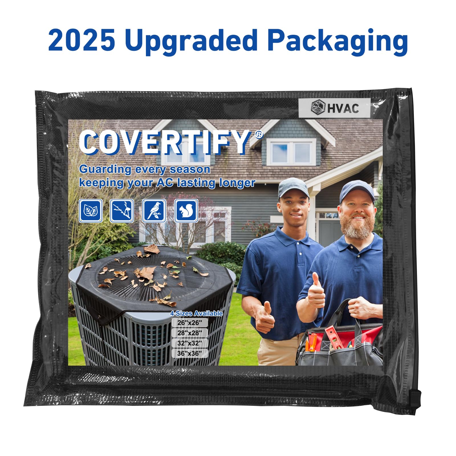 Central Air Conditioner Covers for Outside 36'' X 36'', Mesh AC Covers for Outside Unit, Breathable AC Conditioning Condenser Compressor Cover - Top Universal Defener for All Season