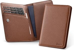 VULKIT Passport Holder with Magnetic Closure RFID Blocking Travel Wallet Passport Book Cover Boarding Pass Holder Travel Esse