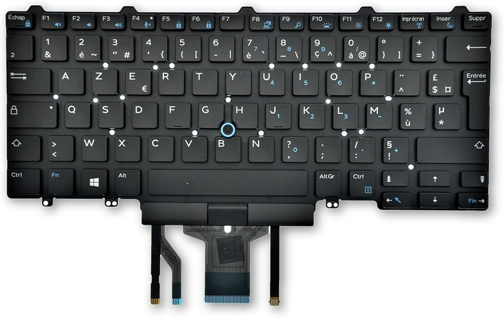 Dell Latitude 5490 5491 5495 7480 7490 Backlit French AZERTY Keyboard C5YKV