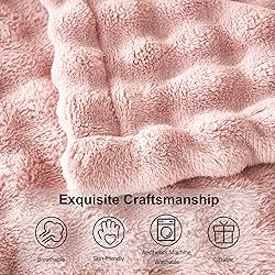 PU MEI Pink Throw Blanket, Fluffy Soft Blankets