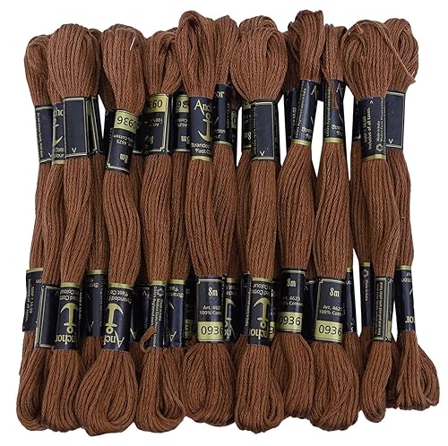 IBA Indianbeautifulart ANCHOR 25 X Cross Stitch Hand Embroidery Floss Stranded Cotton Thread Skeins-Beige