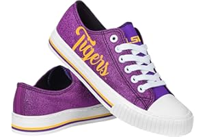 FOCO NCAA Womens NCAA College Team Logo Fashion Low Top Canvas Sneakers Shoes