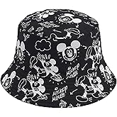Cute Cartoon Bucket Hats for Women, Mouse Ears Print Double-Side-Wear Beach Fisherman Hats Sun Hats for Women