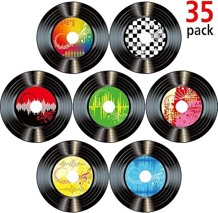 Amazon Com Boao 35 Pieces 7 Inch 1950 S Rock And Roll Music Party