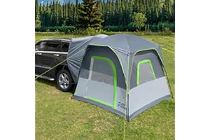 JOYTUTUS Dual-Use Tent, Tents for Camping with Rainfly, Strong Four Steel Frame Poles, 4-6 Person Tent with Ventilated Double