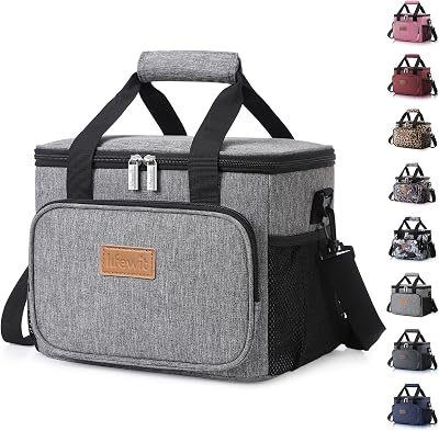 Lifewit Lunch Bag 24L Insulated Cooler Grey 40 Can Adult Portable