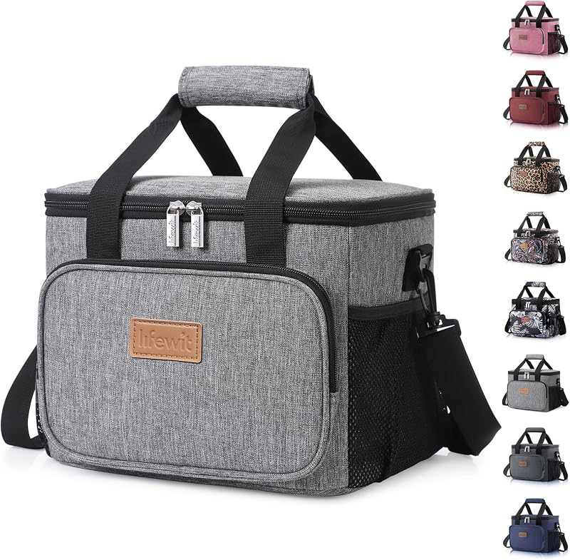 Lifewit Lunch Bag 24L Insulated Cooler Grey 40 Can Adult Portable