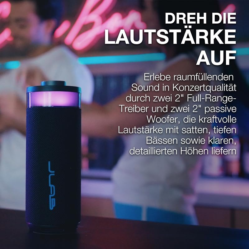 Go Party Tragbarer Bluetooth Lautsprecher 16H+ Akku, Mulberry