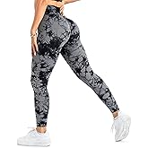 A AGROSTE Women Seamless Workout Leggings with Pockets Scrunch Butt Lifting Gym Leggings High Waisted Yoga Pants