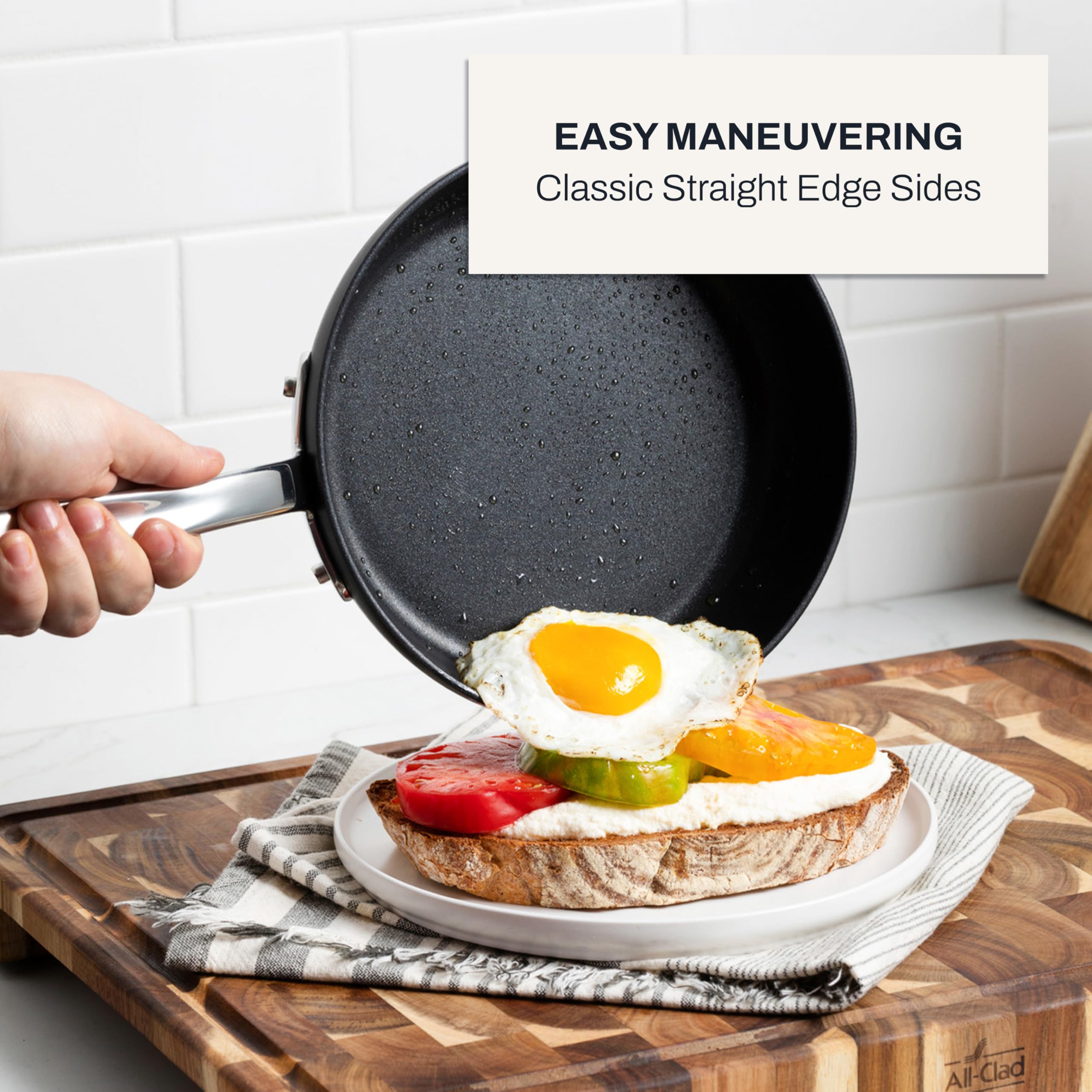 All-Clad HA1 Hard Anodized Nonstick Fry Pan Set – 3-Piece Cookware, 8