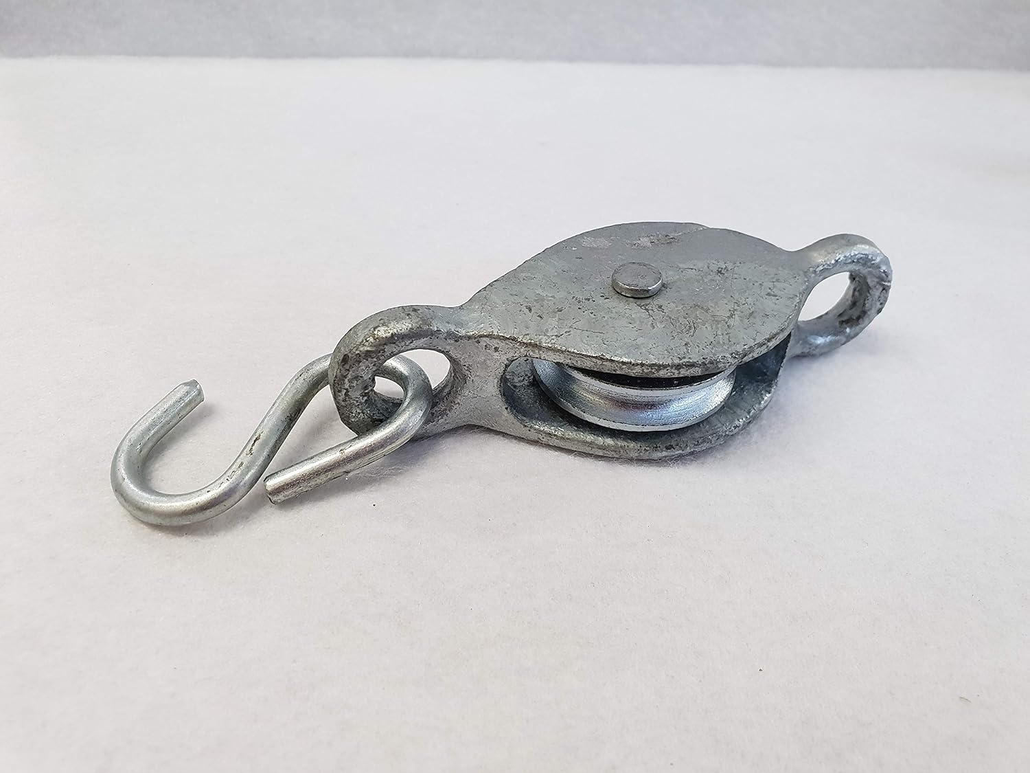 Heavy Duty Galvanised Pulley Block Hook Washing Line Rope Cord Hoist