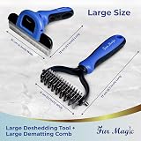 Fur Magic Deshedding Tool & Dematting Comb Large Size for Pets view 6