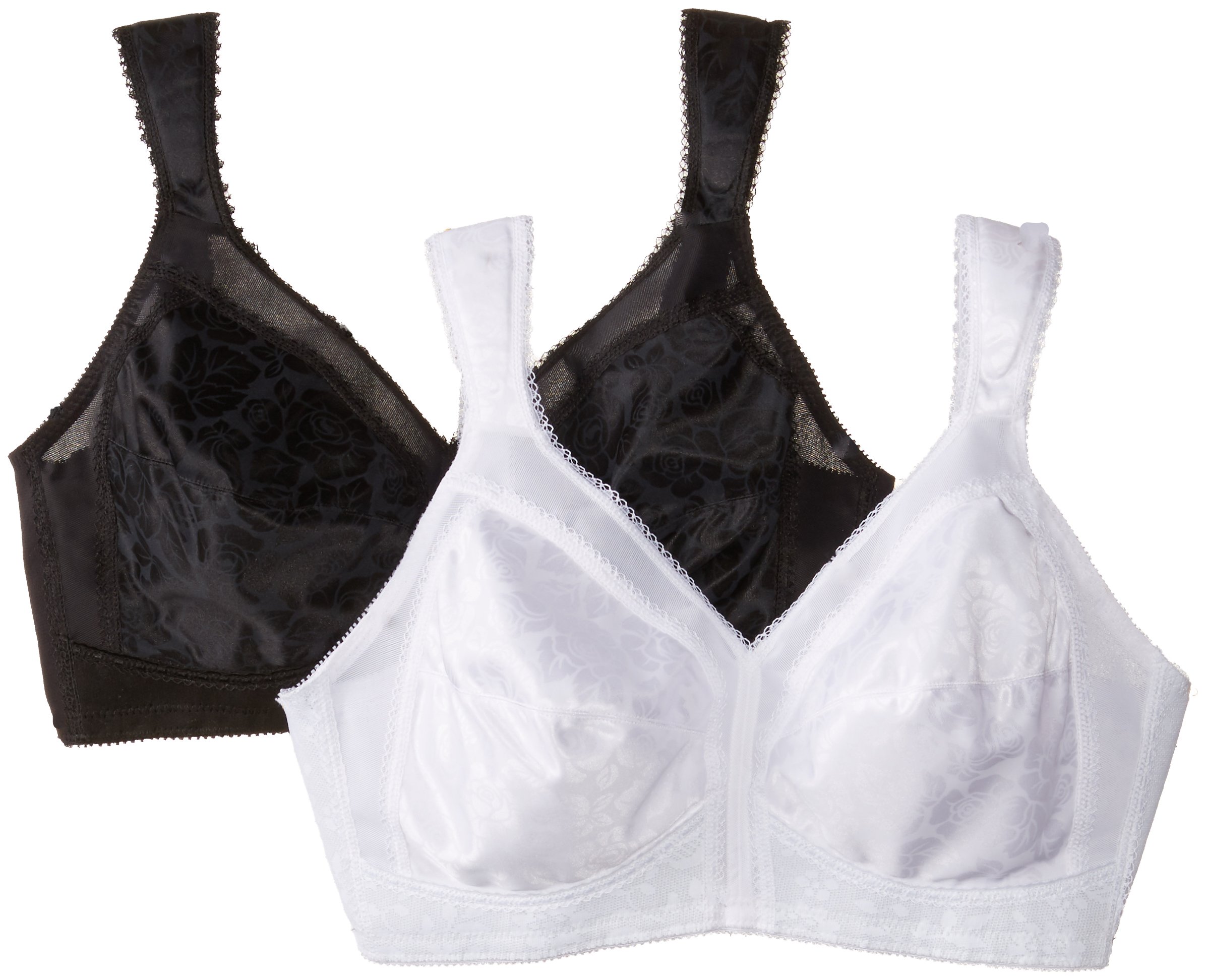 Photo 1 of ***(MISSING BLACK ONE/ PARTIAL SET)***Playtex Women's 18 Hour Original Comfort Strap Bra US4693 2-Pack, Black/White, 36C