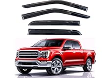KPY Rain Guards Fit for 2015-2026 Ford F150 SuperCrew, Out-Channel Window Visor Vent Deflector 4PC, Truck Accessories for 2017-2026 F150 Raptor F250 F350 F450 F550 Super Duty Crew Cab (Full-Size Cabs)