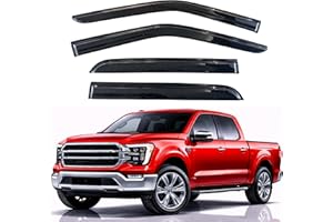 KPY Rain Guards Fit for 2015-2026 Ford F150 SuperCrew, Out-Channel Window Visor Vent Deflector 4PC, Truck Accessories for 201
