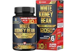 WELBUDA White Kidney Bean Extract Capsules - Combined Garcinia, Green Tea, Olive Leaf, Green Coffee & More - 150 Counts - Herbal Supplement for 5 Months