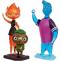 Disney and Pixar Elemental Action Figure 3 Pack, Authentic Posable Movie Toys, Small Scale Story Ready Gift Pack