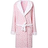 Richie House Women's Plush Fleece Robe, Warm Fleece Bathrobe Size S-XL