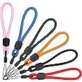 YOUOWO 6 Pack Finger Strap Ring Lanyards,Colored Rope Small lanyard For Phone Cases Keys Keychain USB ID Card Badge