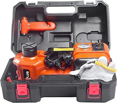 M Plus 3 In 1 12v Dc 5t 11023lb Electric Hydraulic Floor Jack With Inflator Pump And Flashlight Portable Car Repair Tool Kit Ideal For Vehicle