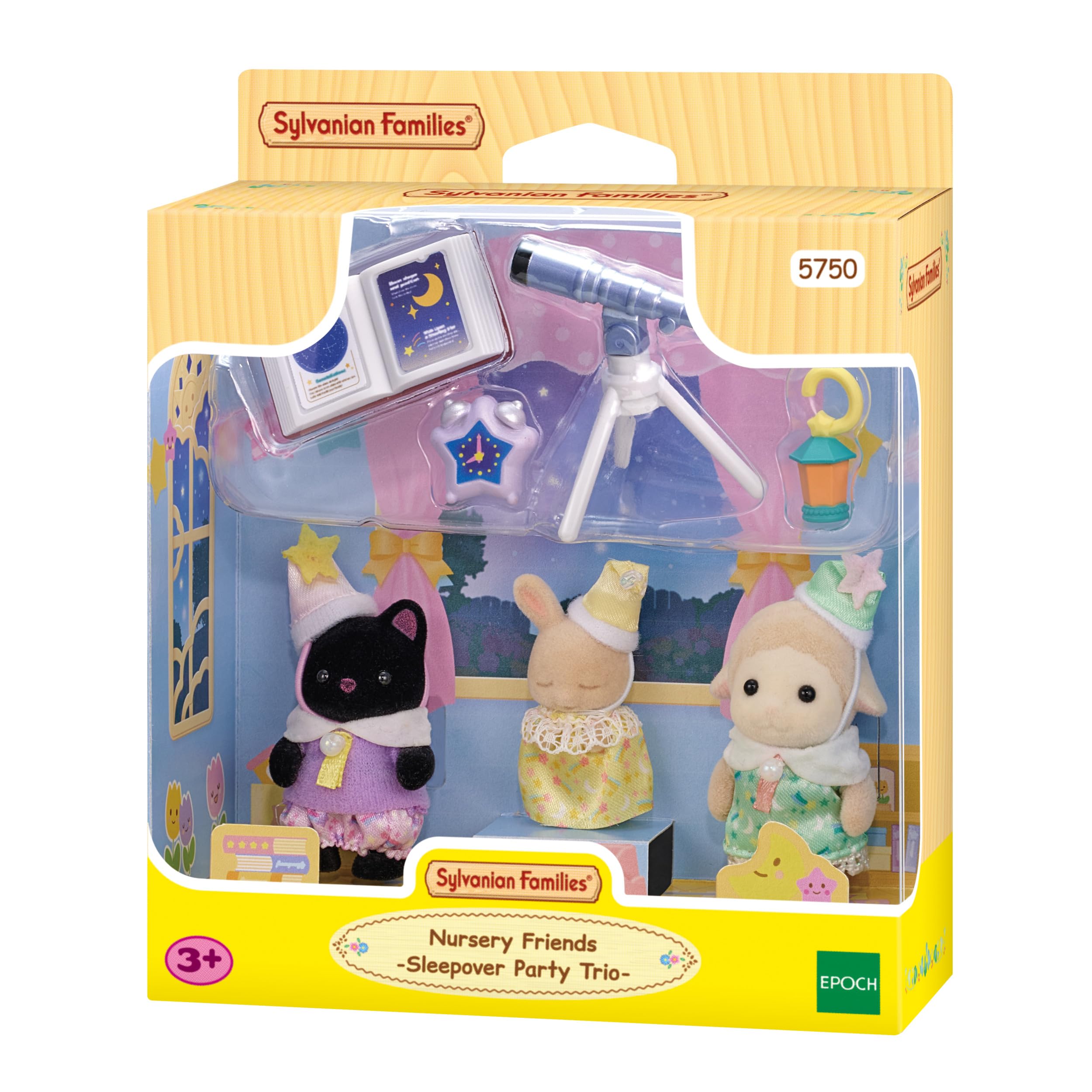 Sylvanian Families - 5750 Nursery Friends - Sleepover Party Trio - Dollhouse Playsets