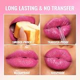 Oulac Matte Liquid Lipstick Pink M06 Vegan Long Lasting Lip Tint view 8