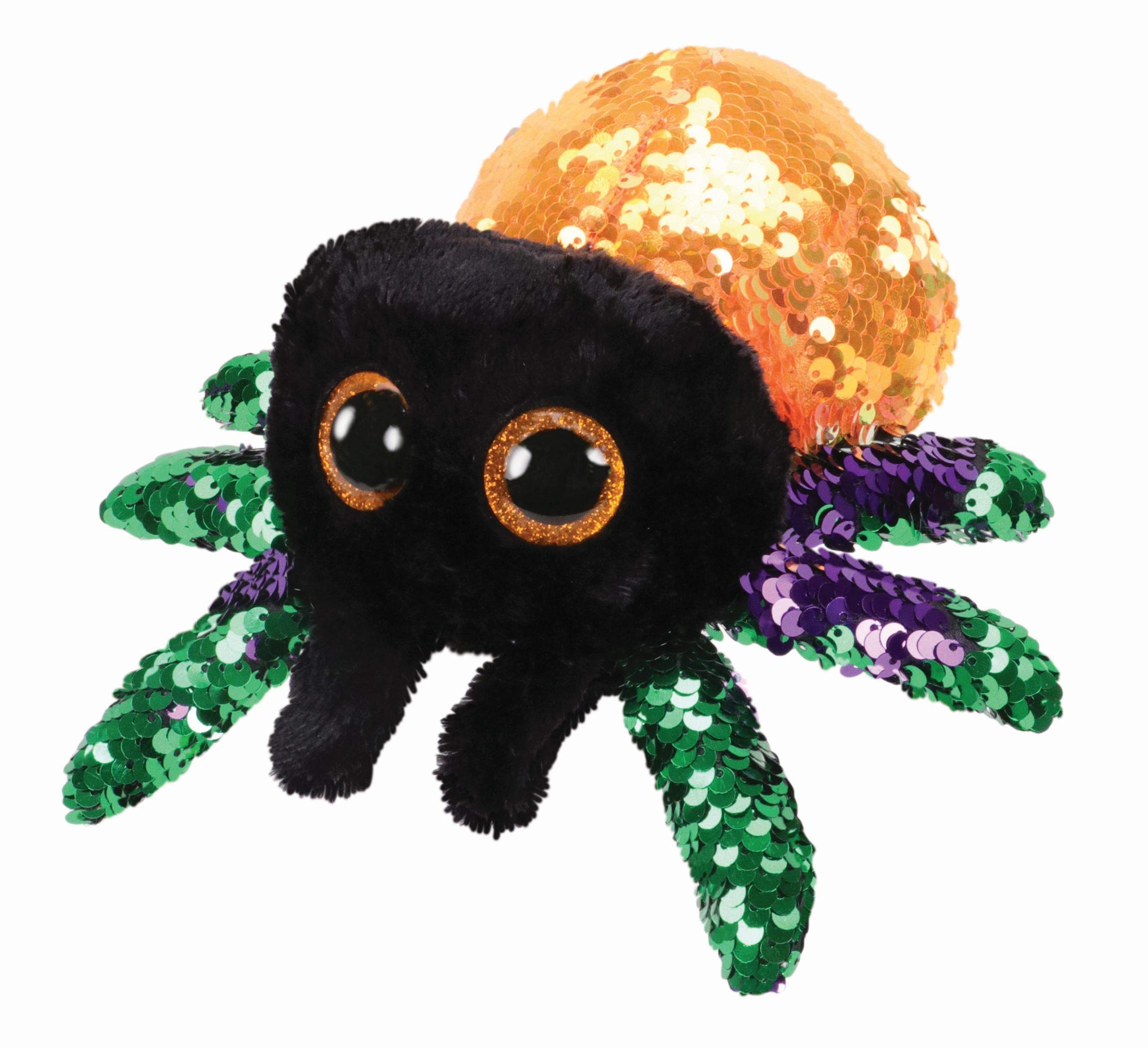 Ty Flippables TY36787 Glitter Glint The Spider Halloween Soft Toy, Multi-Colour, 23 cm