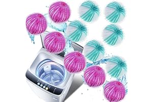 ZEBRUSH Pet Hair Remover for Laundry & Dryer,Dog Cat Hair Remover Balls for Washing Machine,Reusable Laundry Pet Hair Catcher,12 PCS