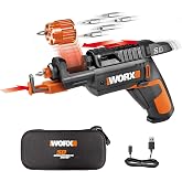 WORX Cordless Screwdriver, 4V 6-Bit Set with Screw Holder, WX255L.5 | Rapid-Reload Cartridge for Fast Changes, One-Handed Screw Holder, Rechargeable Battery, LED Light and USB Type-C Charger