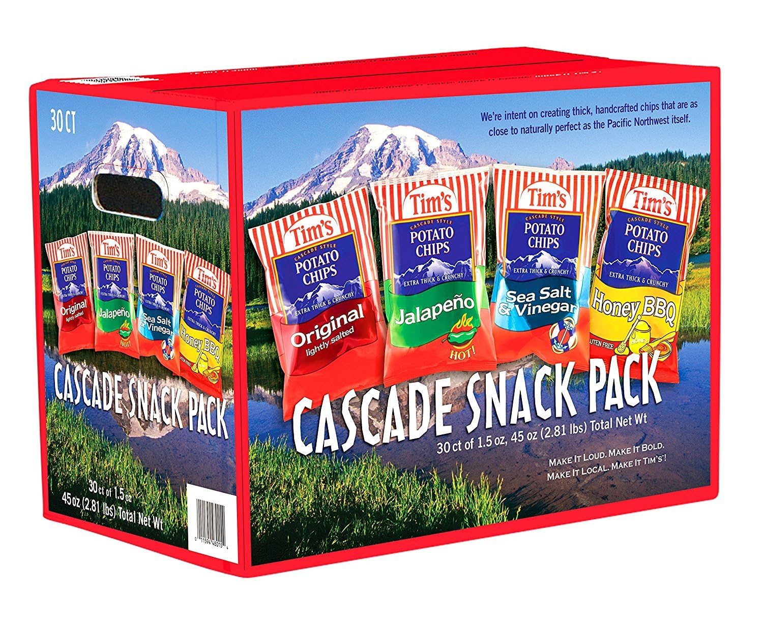 Photo 1 of ***EXPIRES FEB. 6, 2026*** Tim's Cascade Style Potato Chips, Variety Pack, 30 Count