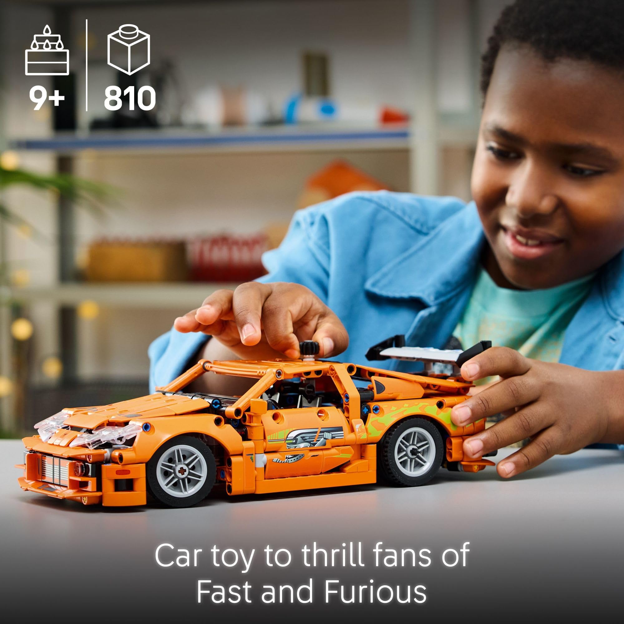 LEGO Technic Fast and Furious Toyota Supra MK4 Building Kit- Toy Car for Kids, Boys, and Girls, Ages 9+ - Creative Gift for Fast and Furious Car Fans - Realistic Engineering Details - 42204