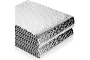 Feuille d'isolation réfléchissante à bulles double face en aluminium, barrière radiante pour fenêtres, camping-car, toit, por