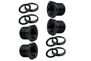 HHLZDHH Thread Protector, 1/2 x 28 Convert to 5/8x24 with Crush Washer Steel (4 Pack)