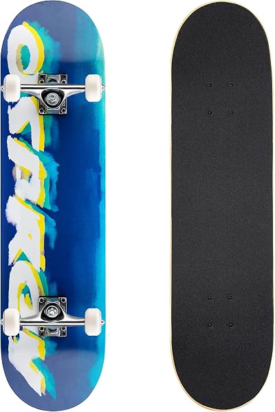 Osprey Complete Skateboard 31x8 Double Kick with Grip Tape Wheels