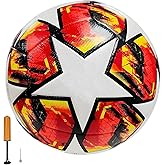 SAWUTPV Soccer Ball Size 5, with Pump & Needles, Outdoor Sports Official Match Soccer Ball for Adult Youth Training Practice Ball for Indoor