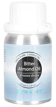 Earth N Pure Bitter Almond Oil 100% Natural and Therapeutic Grade 50 ml (1.7 fl. oz)