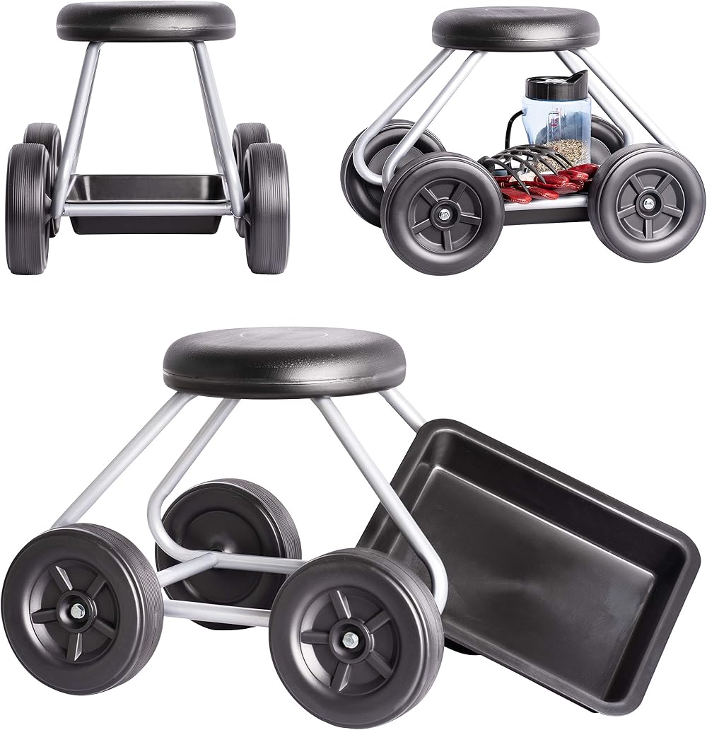 UPP Garden Trolley - Knee Protection, Max Load 130kg, 40cm Height