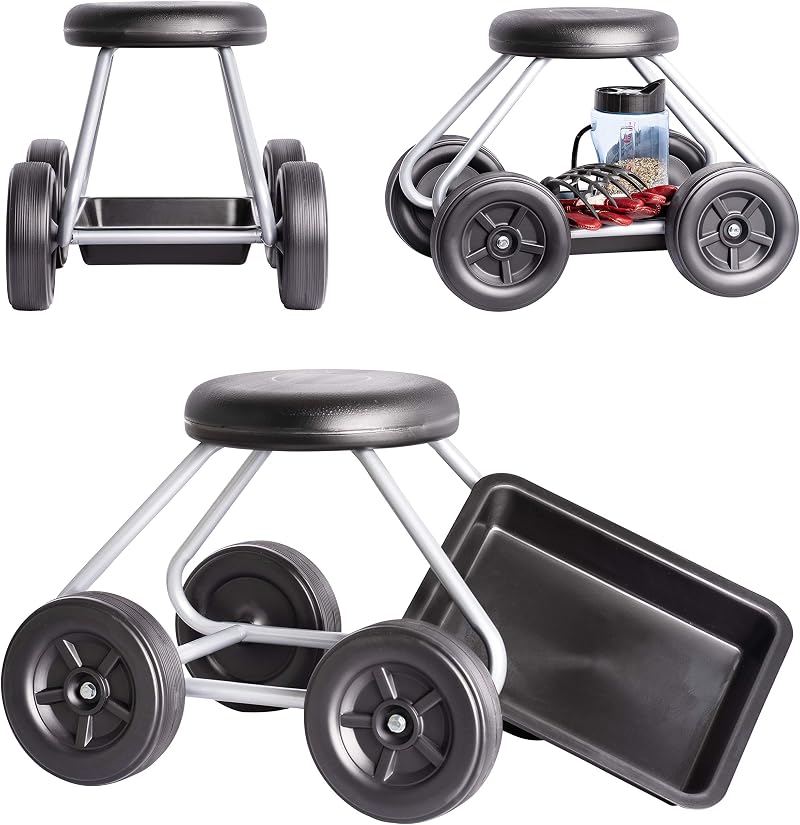 UPP Garden Trolley - Knee Protection, Max Load 130kg, 40cm Height