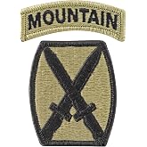 10th Mountain Division with Mountain Tab OCP Hook &amp; Loop Patch