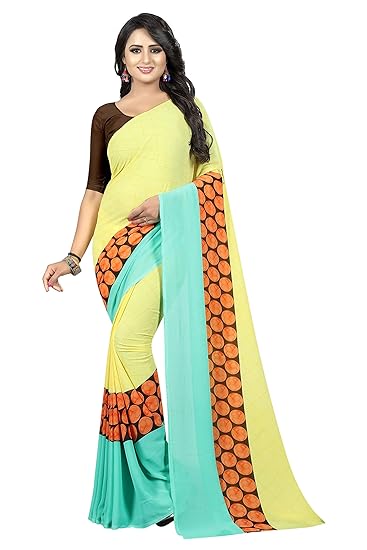 Womens Georgette Saree with Blouse Piece (SDPL-KIMAYA 36, Multicolour)