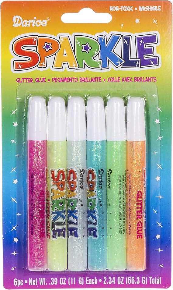 Glitter Glue Pens Assorted Sparkle Colors 10 Grams 6